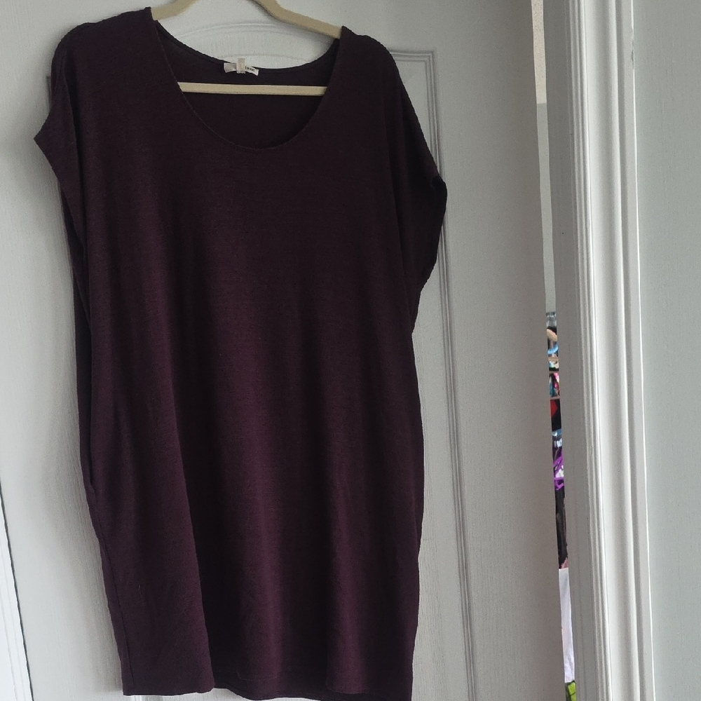 Women's Purple Knit Top With Pockets